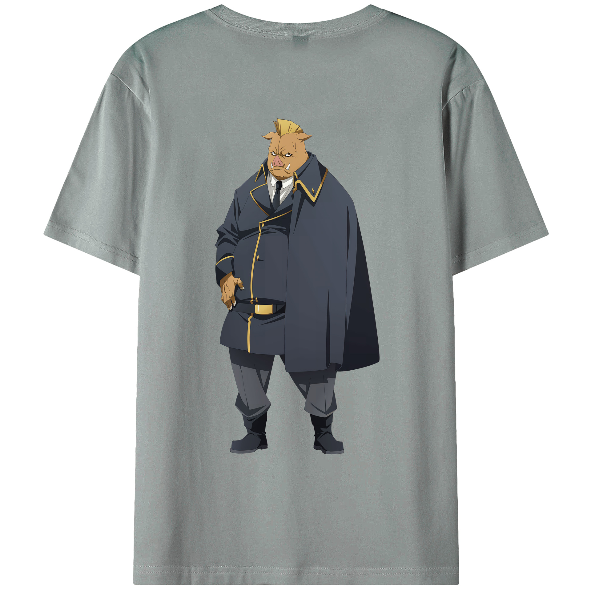 （画像用） 転スラ Regarding Reincarnated to Slime 綿100％ メンズ半袖Tシャツ（バックプリント） 通気性
